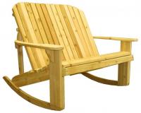 Click to enlarge image  Adirondack Loveseat Rocker -  Designed for love birds with room for two to curl up in!