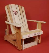 Click to enlarge image Texas A & M University Logo Adirondack Glider - 